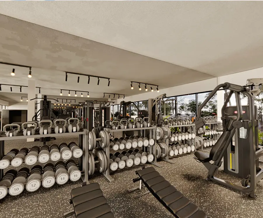 gym-cancun-residential-lots-huayacan