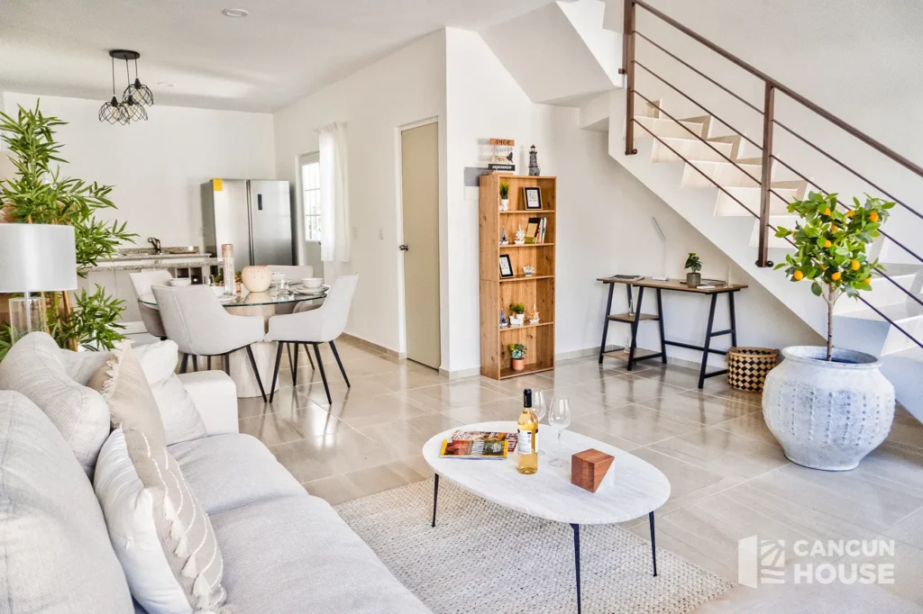 Architectural and interior finish details of a Kitam house in Playa del Carmen.